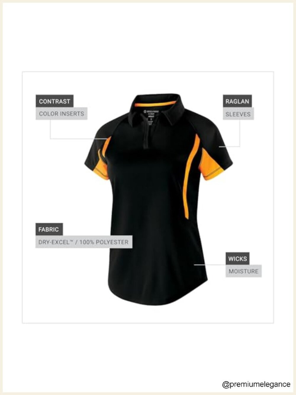 Women's Performance Polo Shirt with Snag Resistant Technology, Moisture - Picture 3 of 5